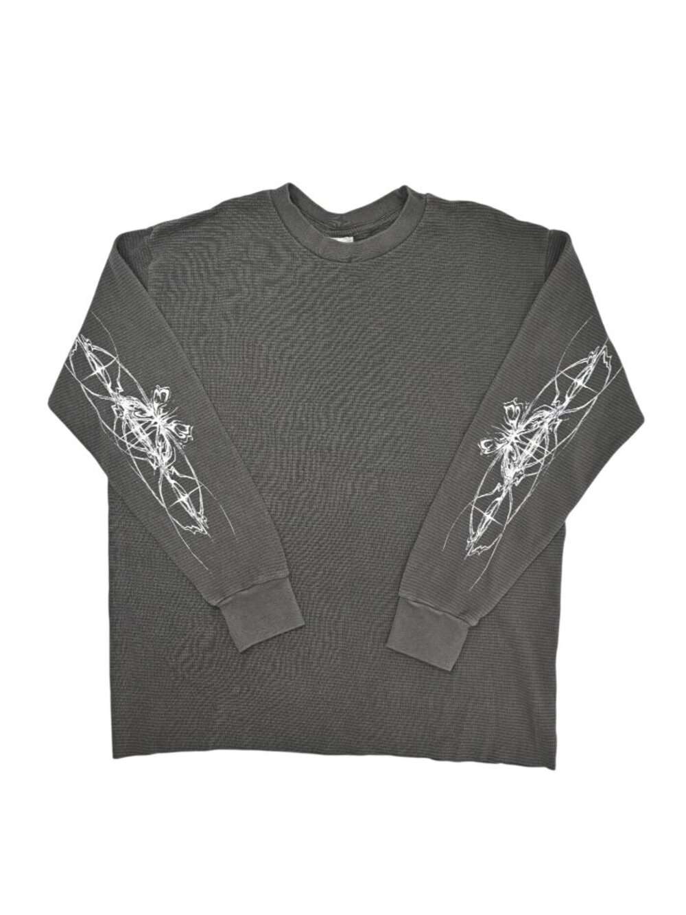 Basketcase War Thermal Long Sleeve T-Shirt in Grey